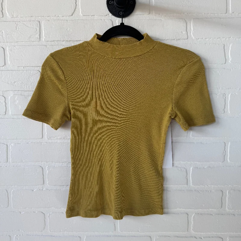 chic women's tops for everyday wearTop Short Sleeve Basic By Anthropologie In Green, Size: Xs