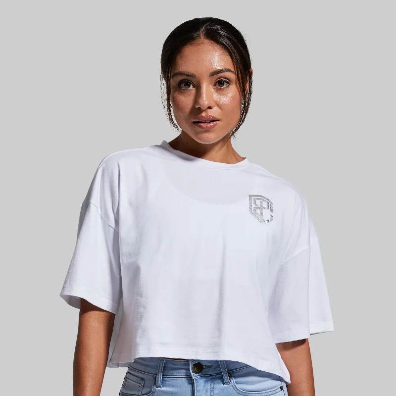 women's tops for those who want to make a fashion statementTraining Crop Tee (White)