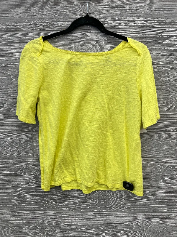 women's tops for those who want to add a touch of elegance and sophistication to their everyday wearTop Short Sleeve By Talbots In Yellow, Size: M