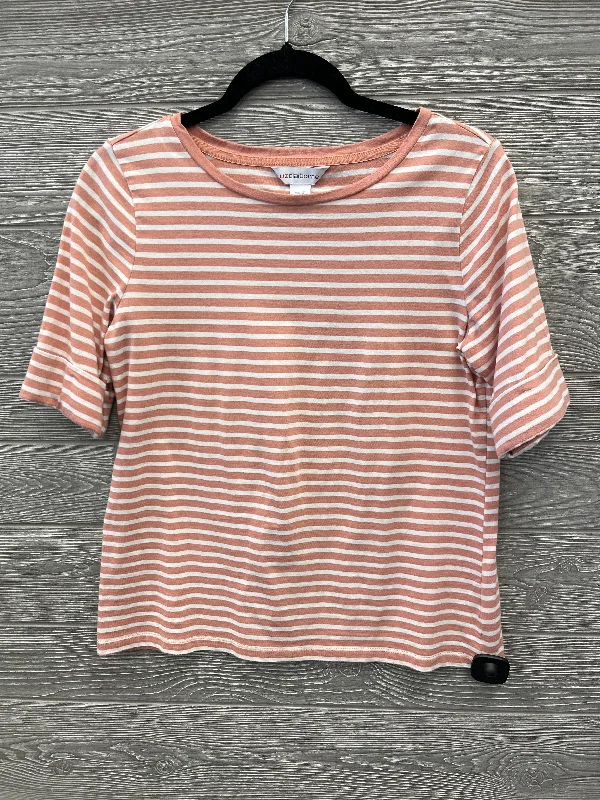 women's tops for those who want to wear pieces that are both comfortable and stylishTop Short Sleeve By Liz Claiborne In Striped Pattern, Size: M