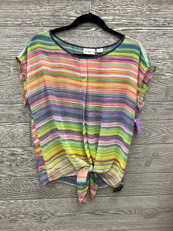 women's tops for those who want to add a bit of flair and personality to their looksTop Short Sleeve By Liz Claiborne In Multi-colored, Size: M