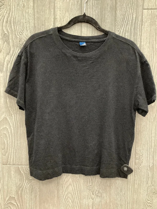 women's tops with unique designsTop Short Sleeve Basic By Old Navy In Black, Size: M