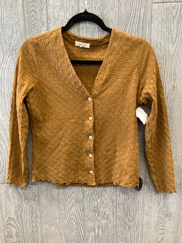 women's tops for cocktail partiesTop Long Sleeve By Madewell In Gold, Size: S