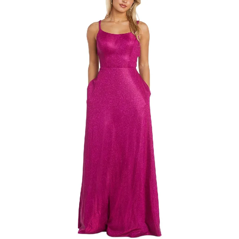 women's bridesmaid dressesMorgan & Co. Womens Juniors Shimmer Criss-Cross Back Evening Dress