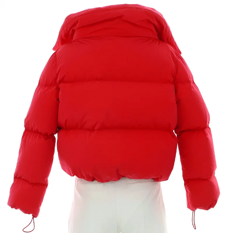 women's coats for snowboardingWomen's Pointed Collar Puffer Jacket Quilted Polyamide with Down