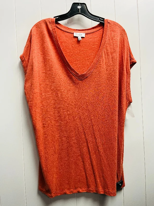 tank tops for womenTop Short Sleeve By Jessica Simpson In Orange, Size: Xl