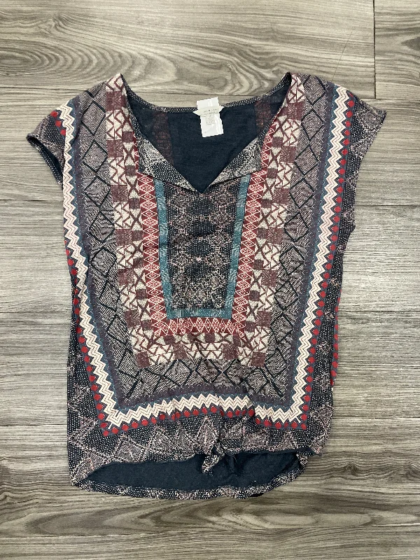 women's tops for those who want to invest in timeless piecesTop Short Sleeve By Lucky Brand In Multi-colored, Size: M