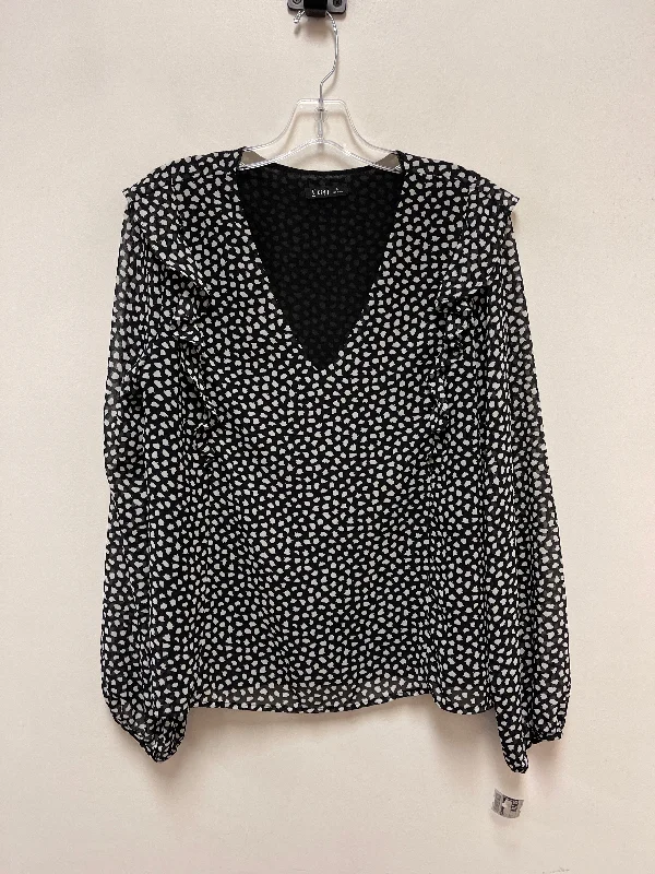 women's tops for those who want to stay warm and stylish during colder weatherTop Long Sleeve By Very J In Black, Size: L