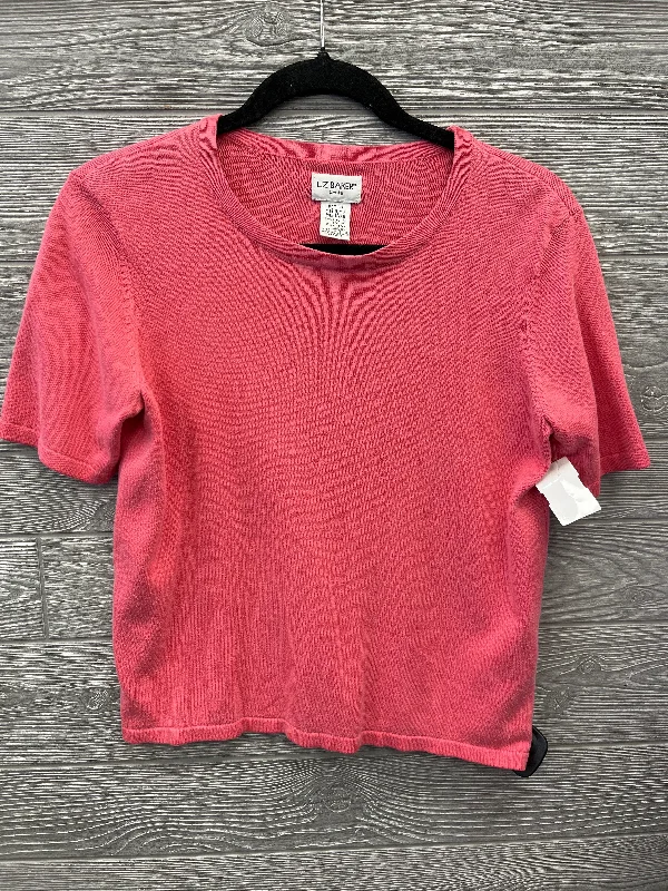 women's tops for those who refuse to compromise on styleTop Short Sleeve By Liz Baker In Pink, Size: M