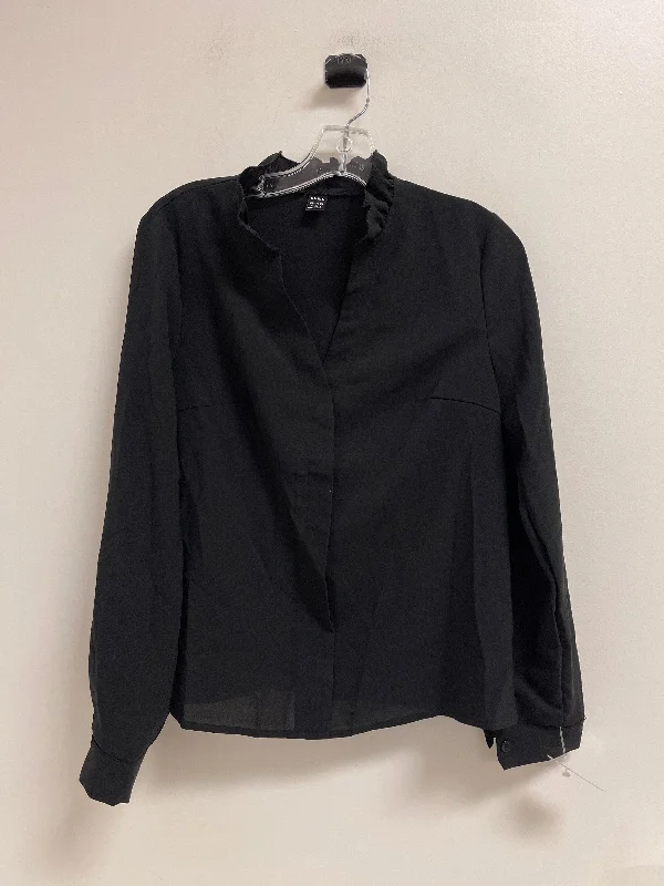 women's tops with flutter sleevesTop Long Sleeve By Shein In Black, Size: S