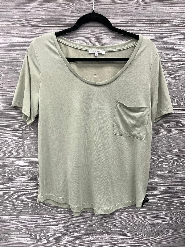 women's tops for date nightsTop Short Sleeve Basic By Love Tree In Green, Size: M