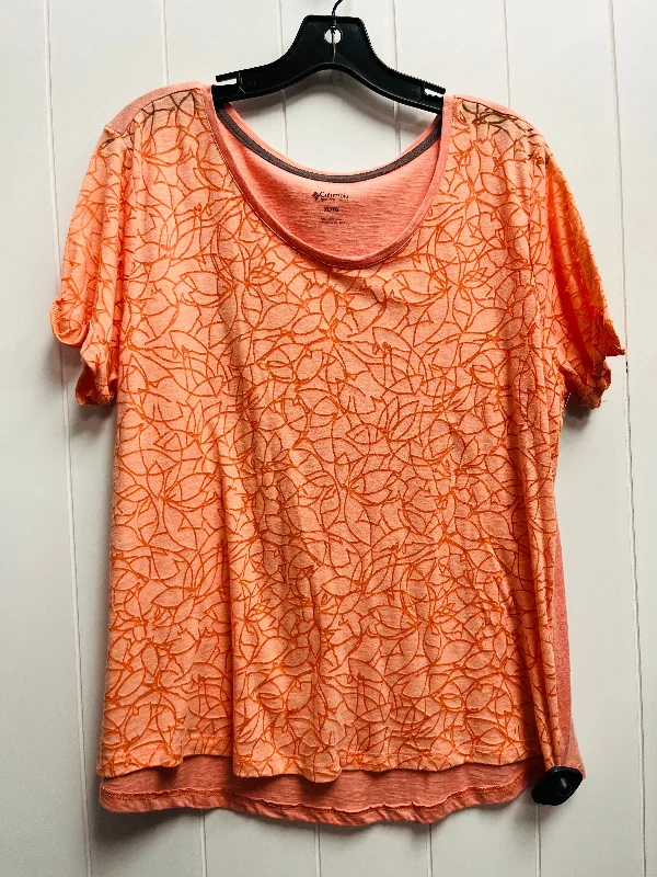 cozy women's tops for fall and winterTop Short Sleeve By Columbia In Orange, Size: Xl