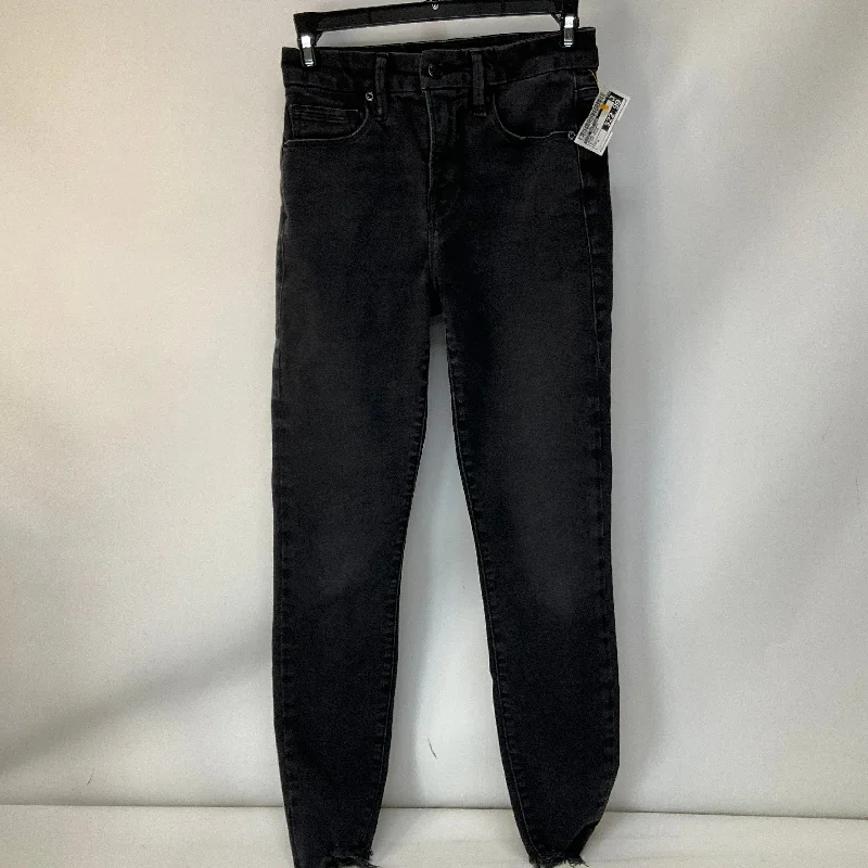 women's denim jeans for a cozy weekendJeans Skinny By Good American In Black Denim, Size: 2