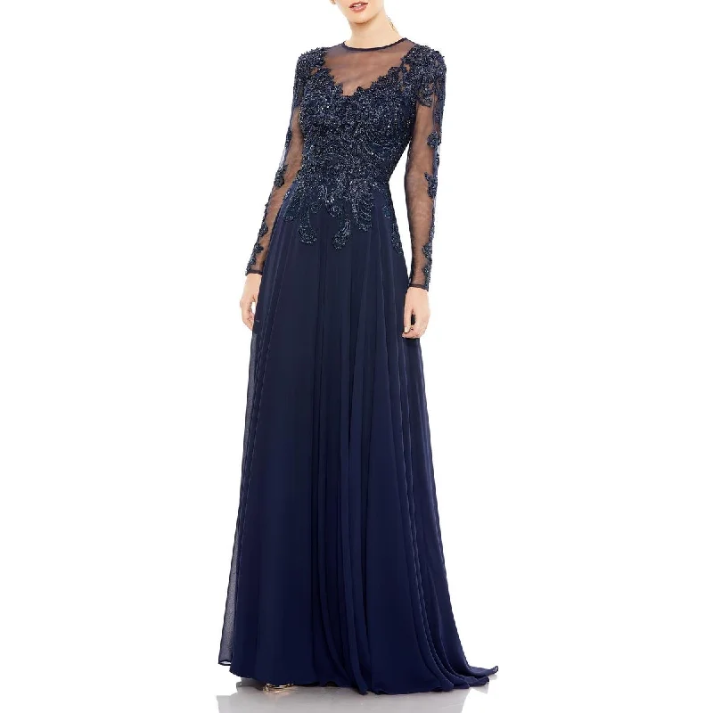 Ball Gown DressMac Duggal Womens Embellished Embroidered Evening Dress