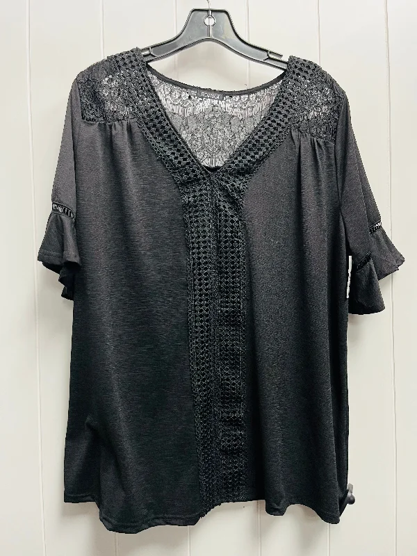 women's tops with unique designsTop Short Sleeve By storybuk In Black, Size: L