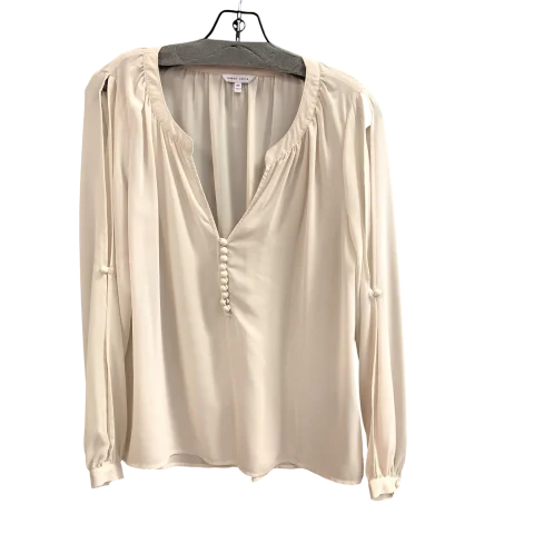 women's tops for those who value both quality and affordabilityTop Long Sleeve By Naked Zebra In Beige, Size: M