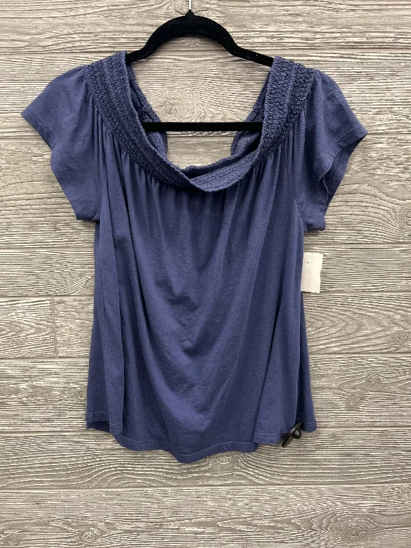 long-sleeved women's topsTop Short Sleeve By Old Navy In Blue, Size: M