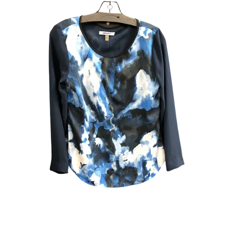 women's tops with sequin embellishmentsTop Long Sleeve By Dkny In Blue, Size: S