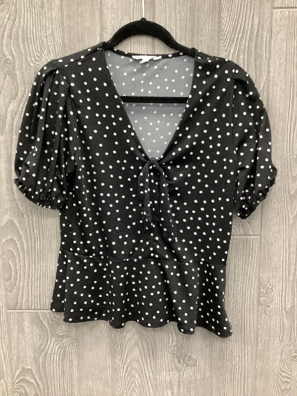 women's tops for those who want to stay warm and stylish during colder weatherTop Short Sleeve By Perseption Concept In Polkadot Pattern, Size: M