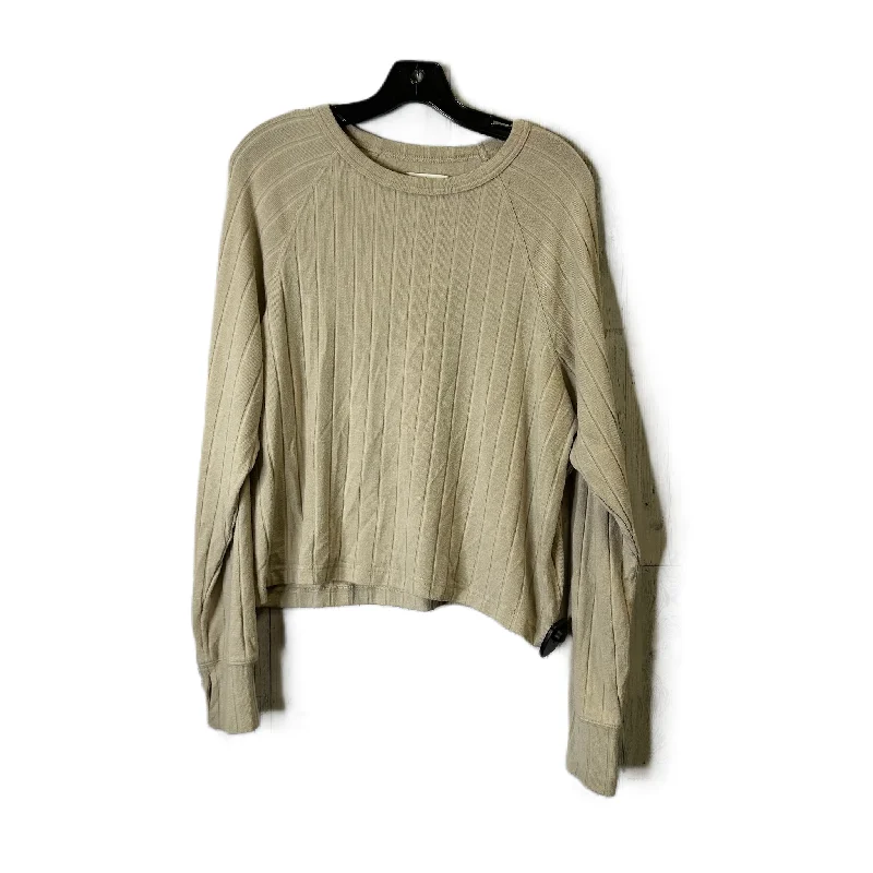 women's tops for those who want to add a touch of elegance and sophistication to their everyday wearTop Long Sleeve Basic By Aerie In Tan, Size: M