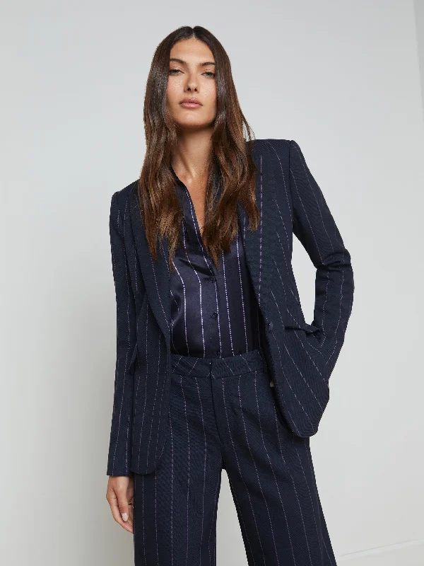 women's coats for hourglass figuresChamberlain Pinstriped Blazer