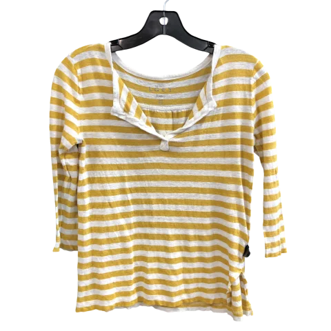 women's tops for those who want to stay on top of the latest fashion trends and wear pieces that are both stylish and on-trendTop Long Sleeve By Loft In Striped Pattern, Size: Xs