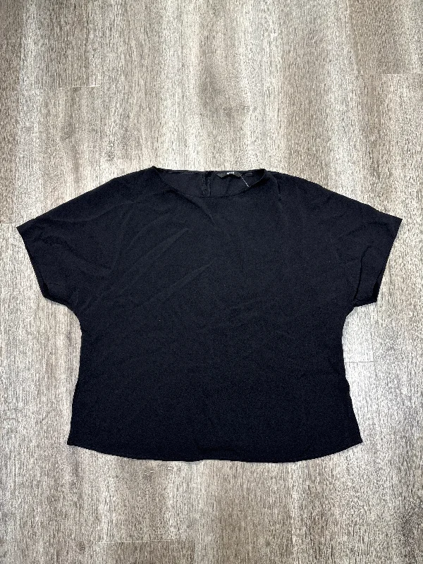 women's tops for glamorous eveningsTop Short Sleeve By Uniqlo In Black, Size: Xs