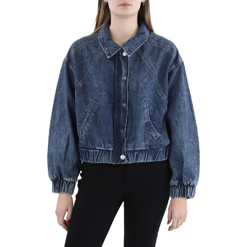 women's coats with lace detailingWomens Collar Denim Denim Jacket