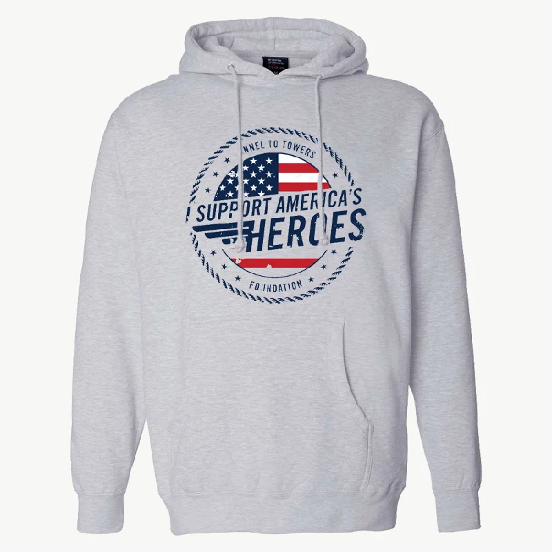 women's tops for those who love to experiment with fashionT2T Heroes Hoodie – Unisex (Grey Heather) - CLOSEOUT