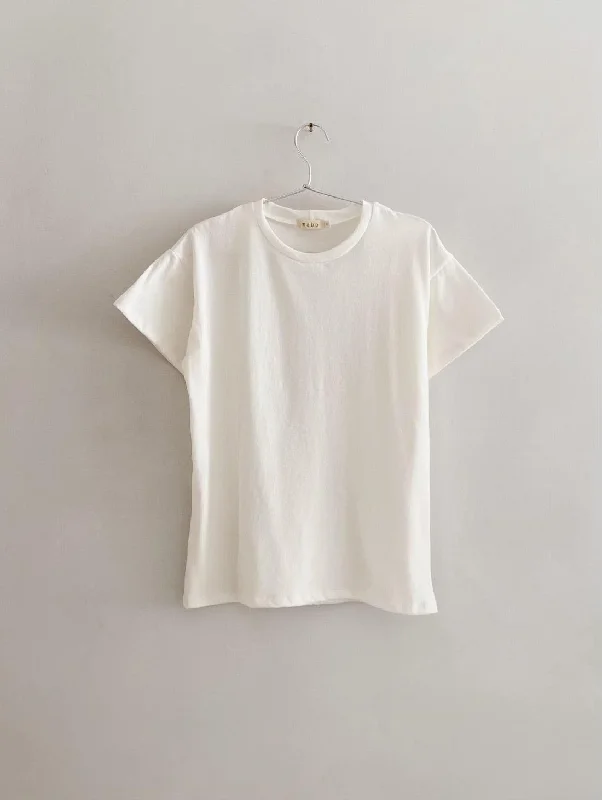 women's tops with cinched waistsadult organic cotton tee in bright white