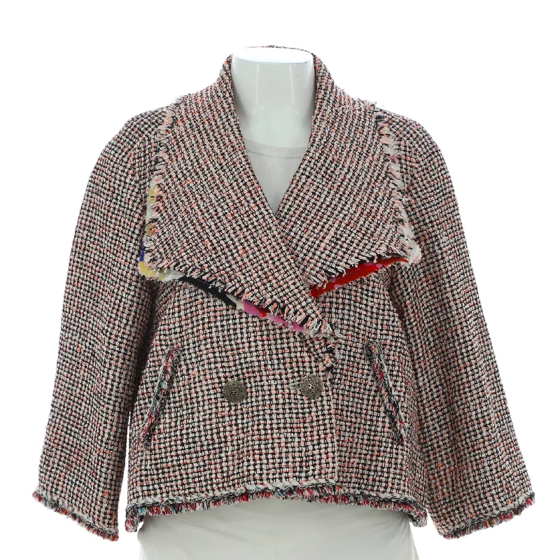 chic women's coats for winterWomen's A-Line Cropped Sleeve Jacket Tweed