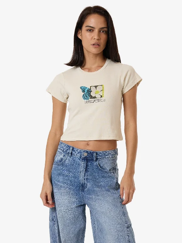 women's tops for layeringMorphing Mini Tee - Heritage White