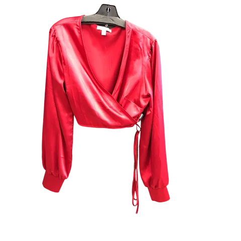 off-the-shoulder women's topsTop Long Sleeve By Cmc In Red, Size: L