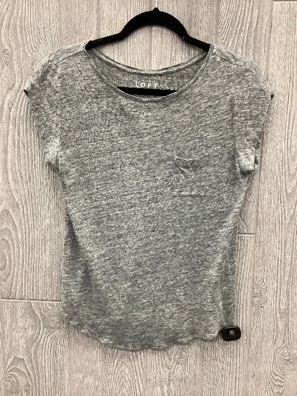 women's tops that offer a perfect blend of style, comfort, and affordabilityTop Short Sleeve By Loft In Grey, Size: M