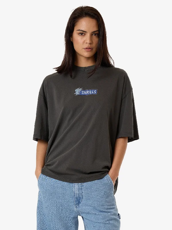 women's tops for those who love to experiment with fashionAllegiance Oversized Tee - Merch Black