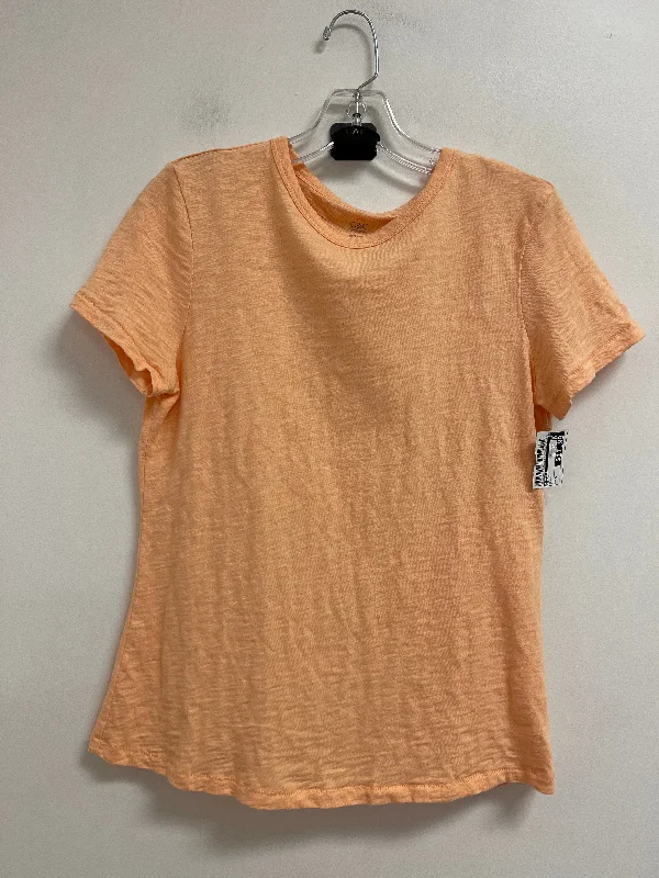 women's tops made from cottonTop Short Sleeve By C And C In Orange, Size: S