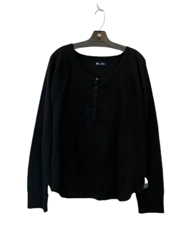 women's tops for those who want to create outfits that are both trendy and timelessTop Long Sleeve By Gap In Black, Size: 2x