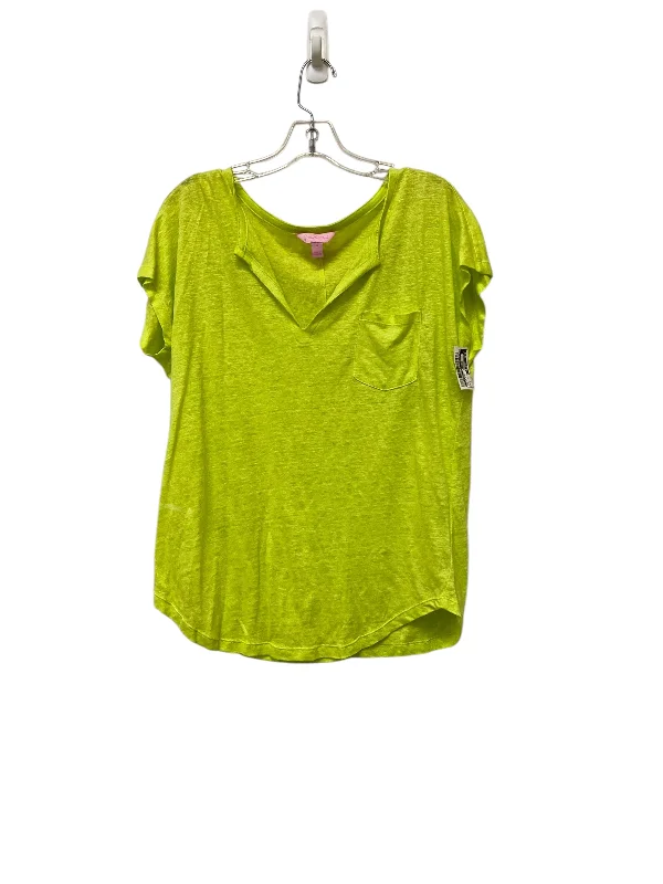 women's tops for business casual attireTop Short Sleeve Basic By Lilly Pulitzer In Green, Size: M