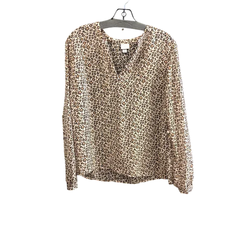 women's tops for evening soireesTop Long Sleeve By A New Day In Animal Print, Size: L