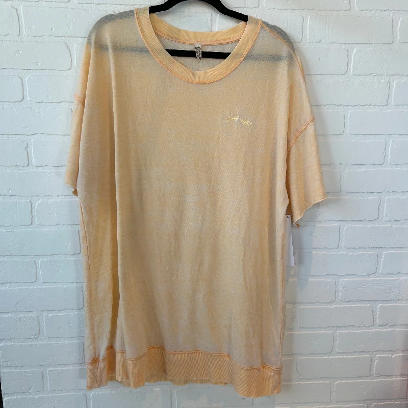 women's tops for those who want to stay cool and chic during warmer weatherTop Short Sleeve Basic By Free People In Orange, Size: Xs