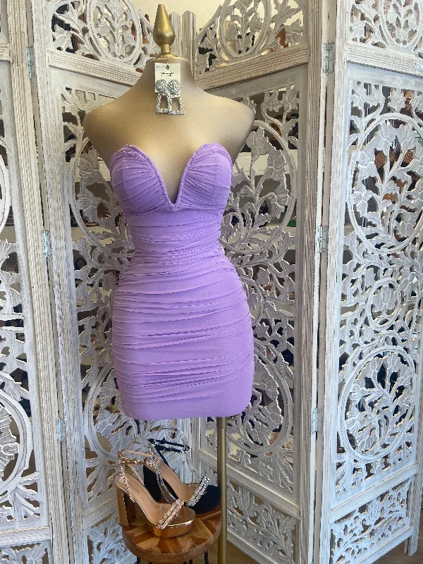 Lace DressLavender Heart Lined Mini Dress