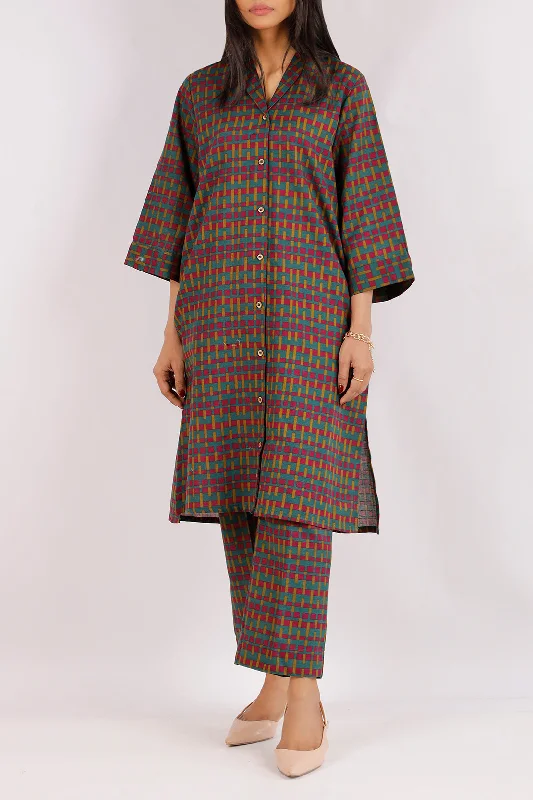 Printed Khaddar Stitched 2 Piece (Shirt/Trouser)