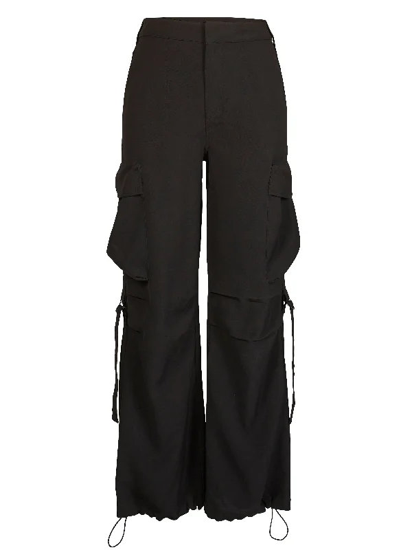 women's cool pantsVIAN cargo trousers - Black