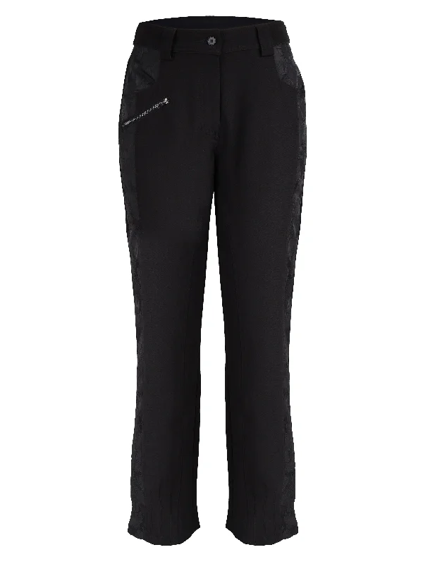 women's chiffon pantsXAVIA trousers - Black