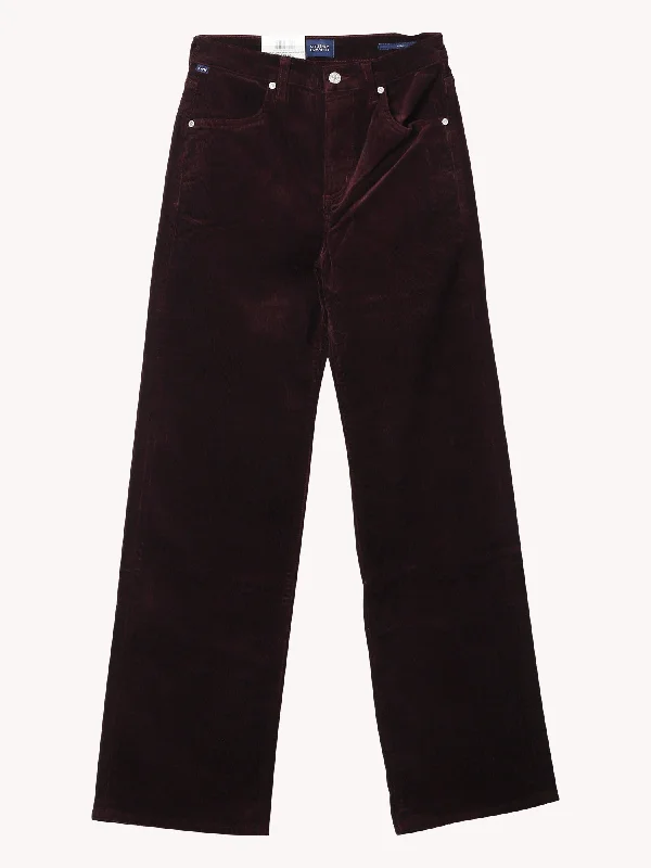 women's distressed pantsAnnina Corduroy Pant in Bordeaux