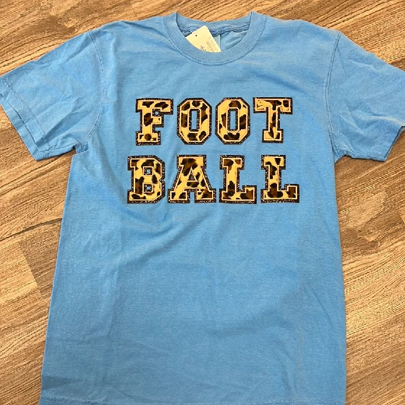 Button-Down DressFootball Patch Blue T Shirt