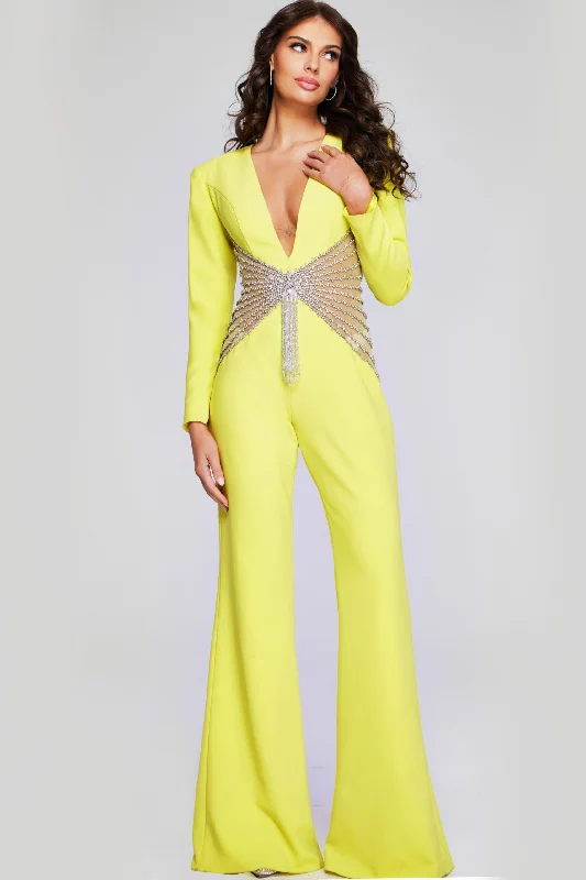 women's boho jumpsuitsJovani 26318 Long Sleeve Formal Prom Jumpsuit