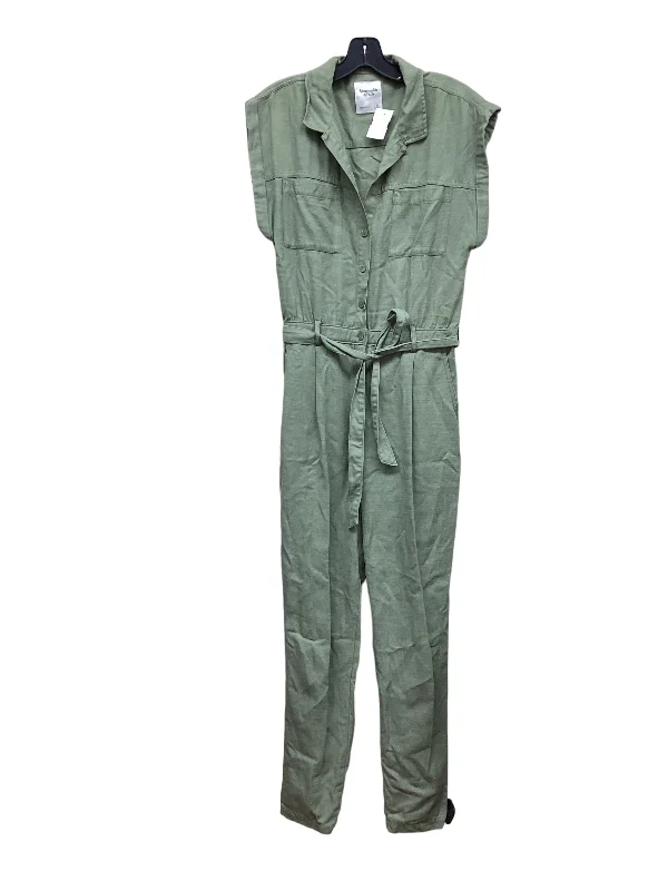 women's jumpsuits with metallic finishesJumpsuit By Abercrombie And Fitch In Green, Size: S