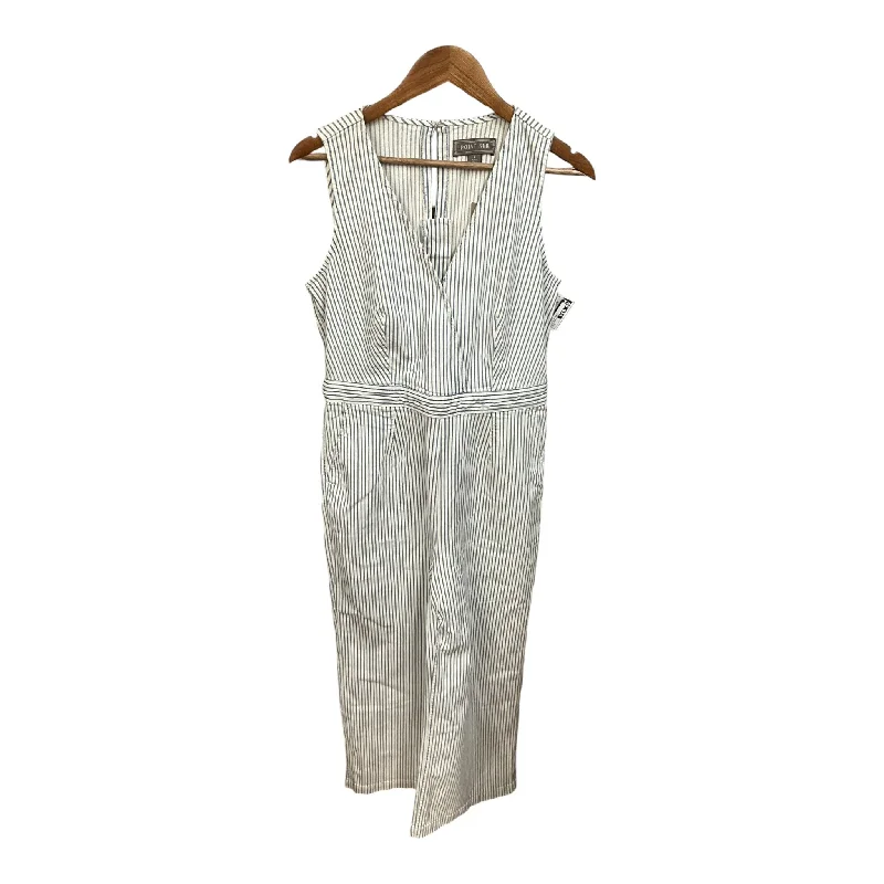 women's jumpsuits with metallic finishesJumpsuit By Cmc In Striped Pattern, Size: M