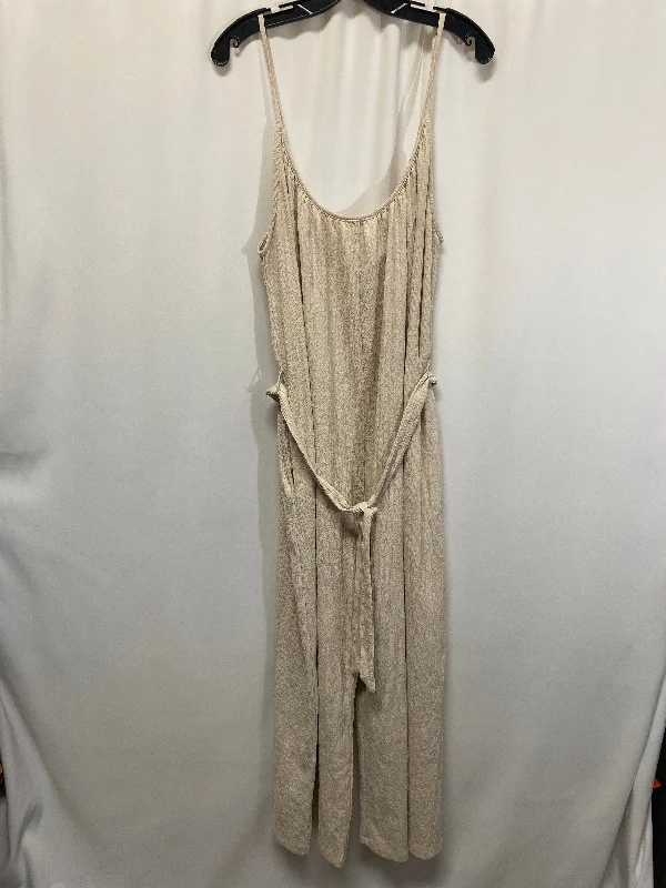 women's jumpsuits with bell sleevesJumpsuit By H&m In Beige, Size: Xl